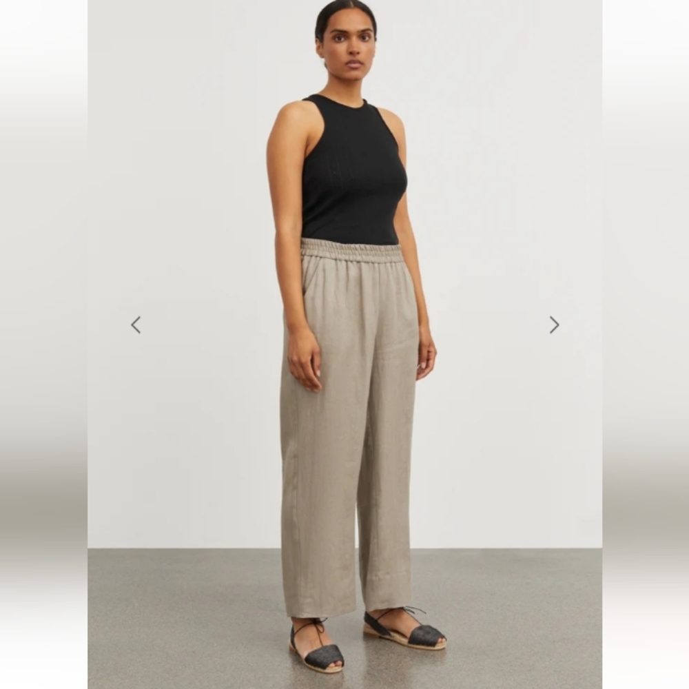 Skall Studio Jasmine Pants 100% Linen Twig Grey 34 / XS